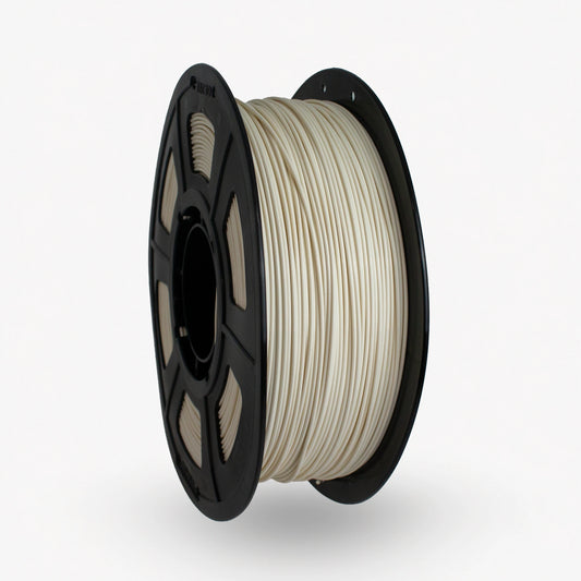 Cream PETG 3D Printer Filament with a diameter of 1.75mm on a 1KG Spool.