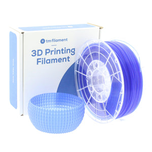 TMPremium-PLA TRANSPARENT BLUE (blauw) 1.75mm 1KG AANBIEDING! - Tm3dFilament